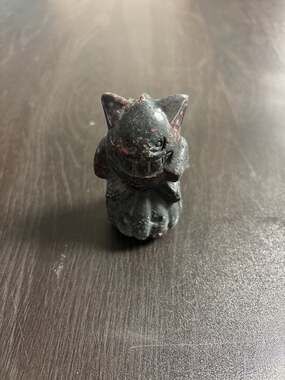 Gengar-Inspired Garnet in Carved Stone Figurine